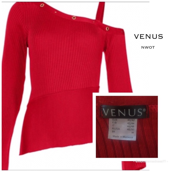 VENUS Sweaters - VENUS Grommet Detail ribbed Sweater M